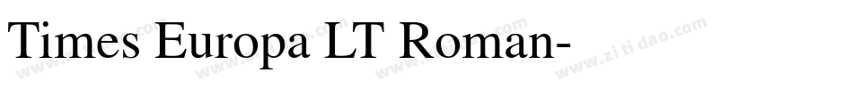 Times Europa LT Roman字体转换